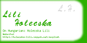lili holecska business card